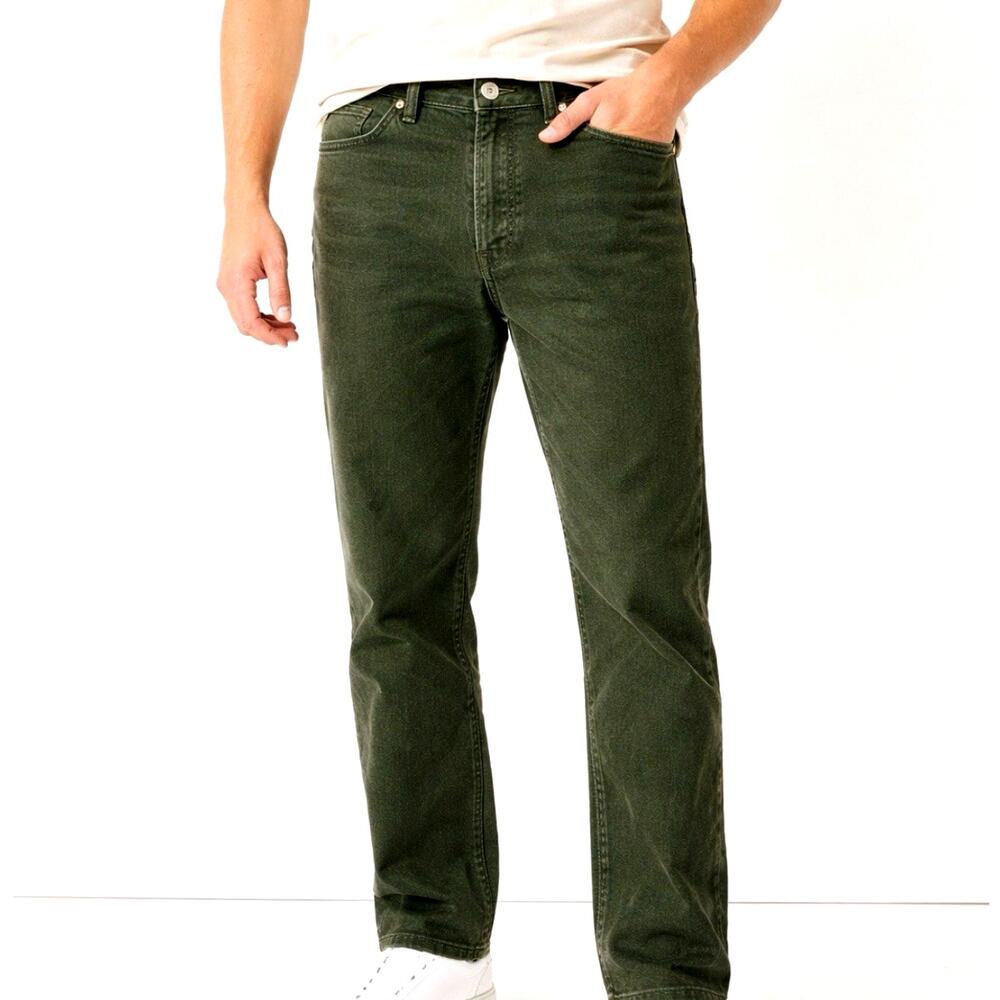 Levi's 514 Men's Jeans 34x29 Green Straight Leg Workwear Casual Cotton Pants